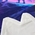 thumbnail image 3 of Wolf Throw 50"X60" Throw Blanket,Nebula Galaxy Fleece Blanket Western Wolves Sherpa Blanket Mountain Magical Animals Flannel Blanket,Purple Blue, 3 of 6