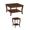 thumbnail image 1 of Pemberly Row Set of 2 Square End Table and Coffee Table in Espresso Wood, 1 of 10