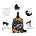 thumbnail image 2 of Lsque Sunflower Welcome A Pattern Chest Package – Foldable Waterproof Chest Bag with Adjustable Shoulder Strap, Double Zipper Compartments & D-Buckle Design, 2 of 7