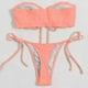 thumbnail image 4 of Trajes de baño tankini para mujer Trajes de baño de dos piezas con tirantes ajustables y espalda descubierta de color liso para mujer Trajes de baño para mujer Trajes de baño tankini para mujer, 4 of 5