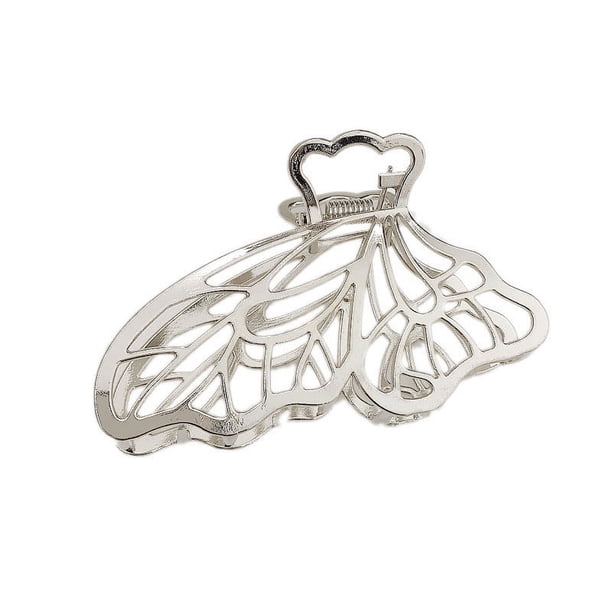 Pinzas para el cabello para mujer, pinzas grandes de metal para peinar, pasador grueso para cabello, pinzas huecas antideslizantes, pinzas de metal para el cabello para mujeres y niñas.