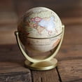thumbnail image 3 of 2pcs Vintage English Edition Globe World Map Earth with Base, 3 of 4