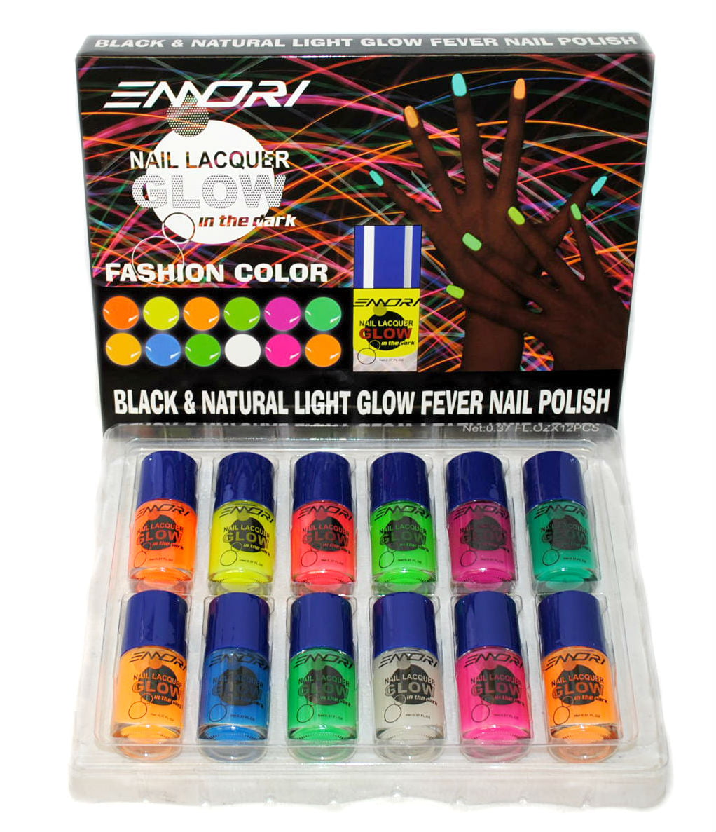 12 Color Glow In The Dark Nail Lacquer 