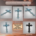 thumbnail image 4 of Rustic Southwest Turquoise Wall Cross – Silver Gem Accents – Western Religious Decor for Living Room, Office, or Entryway – Great Rustic Gift for Home or Holiday, 4 of 7