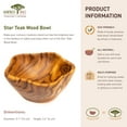 thumbnail image 5 of Rainforest Bowls Star Teak Wood Bowl 2-Pack, 5 of 5
