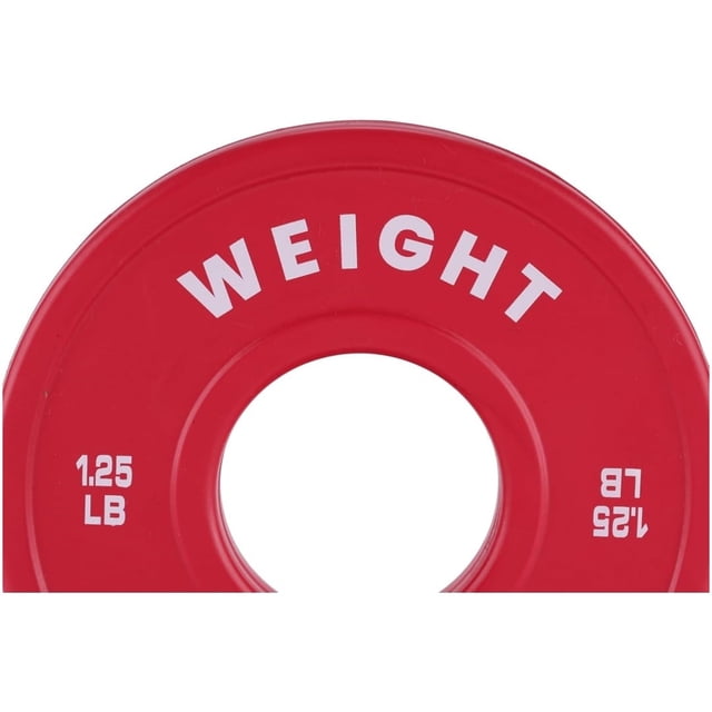 Eastvita Disques de Poids Pare-Chocs en Caoutchouc Rouges (1 Paire) - Ensemble de Disques à Changement Fractionné de 2 Po pour Musculation à Domicile/entraînement de Force