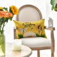 thumbnail image 6 of Hello Sunshine Daisy Sunflower Bee Throw Pillow Cover, 12 x 20 Inch Summer Party Holiday Yellow Cushion Case Decoration for Sofa Couch, 6 of 6
