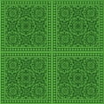 thumbnail image 1 of Ahgly Company Tapis d'Intérieur Lavable en Machine Carré Vert Émeraude Profond, 8 Pieds Carré, 1 of 7