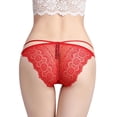 thumbnail image 4 of Calzoncillos De Lencería De Encaje De Cintura Baja Para Mujer Sexy Ropa Interior Tallas Grandes (Rojo M) Likrtyny Mujer, 4 of 4