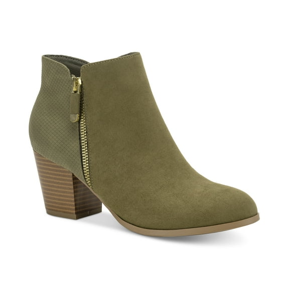 Style & Co Women's Masrinaa Ankle Booties, Olive, 10