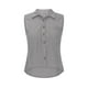 thumbnail image 4 of Karight Womens Cotton Linen Cami Tops Summer Sleeveless Button Down Collared Blouse Casual Loose Work T Shirt with Pockets, 4 of 6