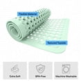thumbnail image 5 of GORILLA GRIP Patented Bath Tub Shower Mat, Machine Washable Bathtub Floor Liner Mats, Suction Cups and Drain Holes to Keep Tubs Clean, Soft on Feet, Bathroom Essentials, 35x16 Inch, Mint Opaque, 5 of 10