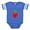 Royal Blue, variant on CafePress - Happy Strawberry.Pn... - Cute Infant Baby Football Bodysuit