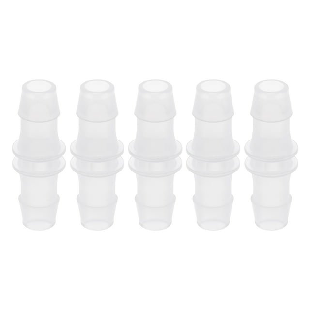 Conector de Tubería en Forma de I de 2 Vías de Plástico Unique Bargains 11/32" Claro 5 Pcs