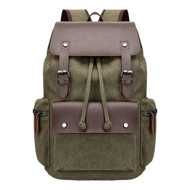 Minnieouse Mochila De Lona Con Múltiples Bolsillos De Gran Capacidad Y Mochila Con Costuras Finas De Gran Capacidad Mochilas verde