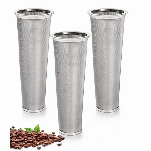 3 Pack Cold Brew Coffee Filter for 64oz Wide Mouth MasonJar, 304 Stainless Steel Strainer with Seal Ring