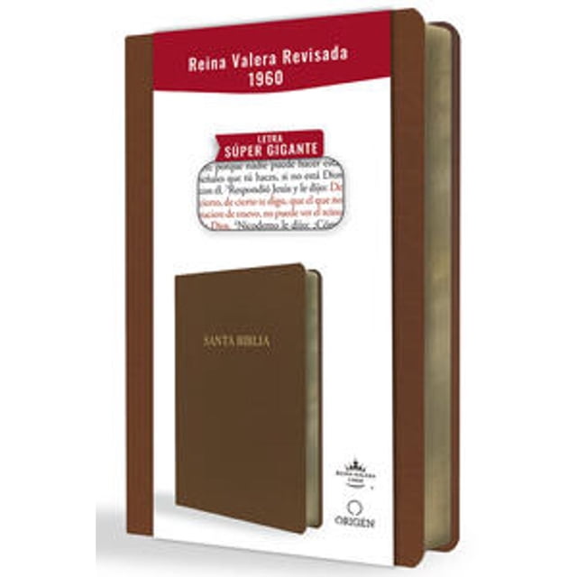 Libro Biblia Reina Valera Revisada 1960 Letra Super Gigante, Simil Piel Marron Tapa Blanda, Autor Por Asignar, Editorial Origen Biblias
