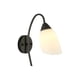 thumbnail image 1 of Lámpara De Pared De Luz Cálida De Estilo Nórdico Europeo Moderno Pantalla De Vidrio Led Artesanía De Hierro Lámpara De Pared De Cabecera Elegante Para Habitación Pasillo Escaleras Inevent HA014478-00, 1 of 7