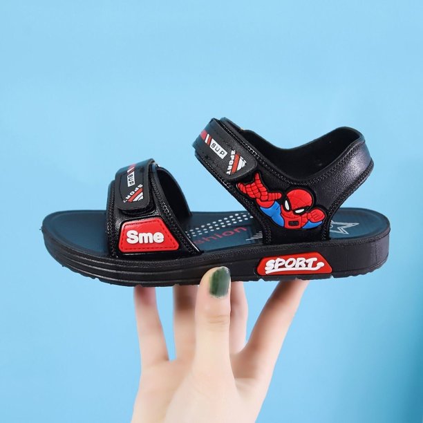 Zapatillas de deporte para niños de otoño de cuero con dibujos animados de Spider Man, zapatos deportivos para niños, zapatos impermeables para caminar, zapatos para correr, zapatos de bebé 25 Gao Jinjia LED