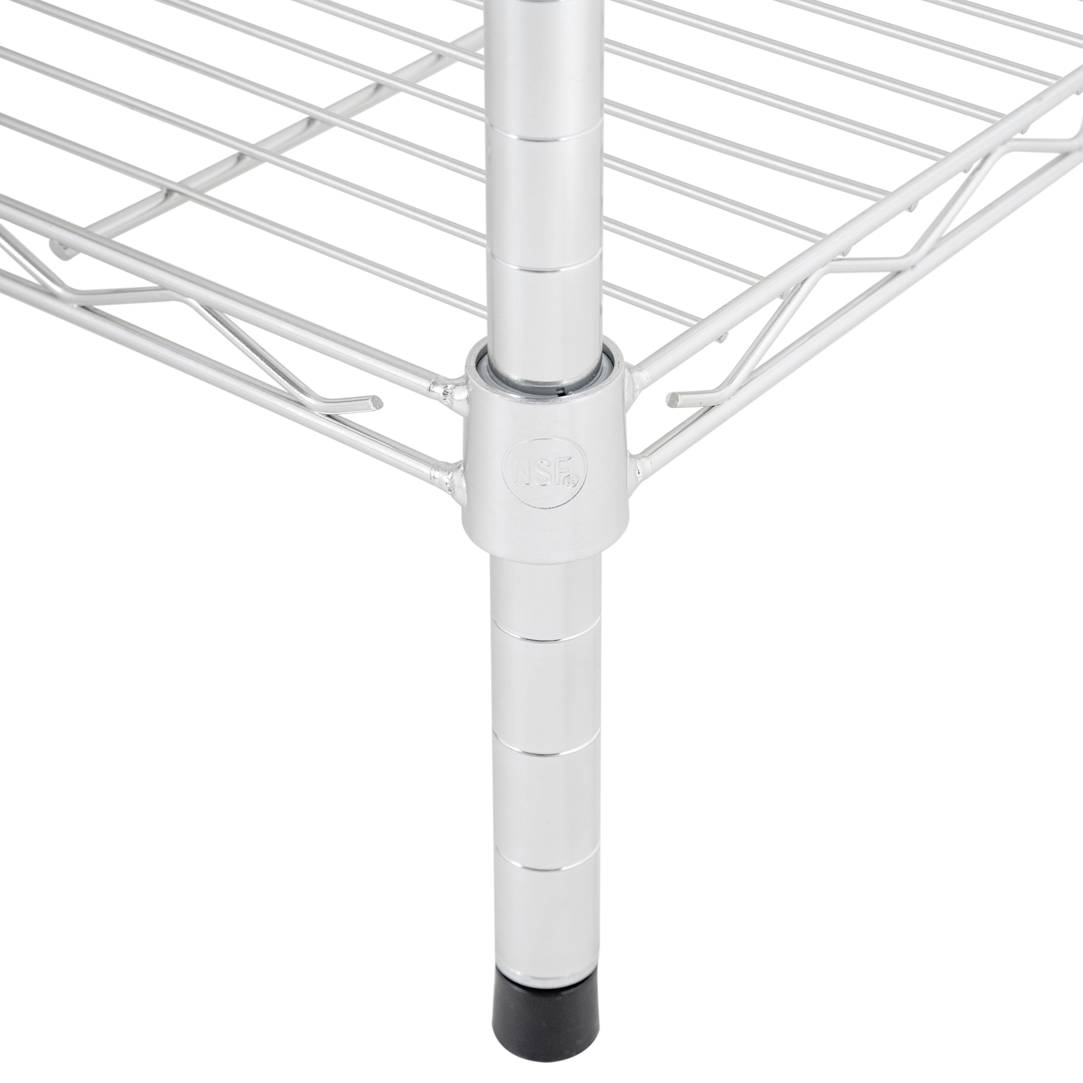 Hyper Tough 3-Tier Multipurpose Wire Shelving Rack, Chrome Color, 750lbs Load Capacity