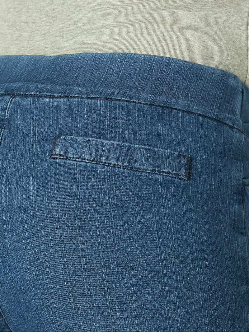 Chic Women's Straight Leg Pull-On Stretch Cotton Pant with