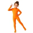 thumbnail image 5 of Rggeeun Children Orange Full Body Jumpsuit Halloween Themed Neck Stretch Slim Fit for Halloween Play Sports Fashion One-Pieces,Orange,7-8 Years, 5 of 7