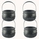 thumbnail image 1 of Mini caldero negro, caldero de bruja de plástico, caldero de brujas, soporte para dulces con asa para suministros de decoración de fiesta de Halloween, juego de 12 ER, 1 of 5