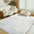 thumbnail image 7 of ZENELESS 4x6ft Fluffy Rugs,Super Soft Indoor Modern Carpets,Anti-skid Fuzzy Area Rug for Teens Dorm Nursery Bedroom Home Decor White, 7 of 7
