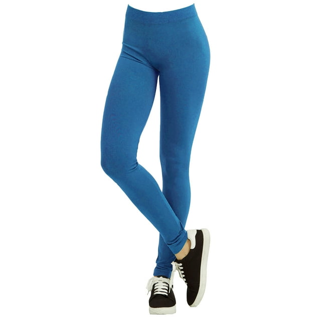 Leggings Longs pour Femmes en Polyester Spandex, Turquoise