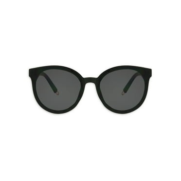 Foster Grant Women's Round Black Adult Sunglasses