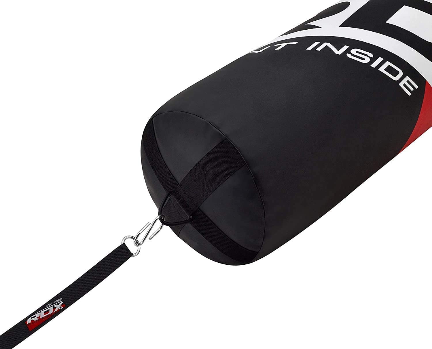 RDX Punching Bag Unfilled Anti Swing Set Kick Boxing MMA Training Gloves Heavy Punching Mitts Hanging Chain wall Bracket Muay Thai 4PC Martial Arts 4FT 5FT