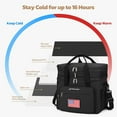 thumbnail image 5 of Maelstrom Tactical Lunch Box for Men, 23L Insulated Lunch Bag, Expandable Double Deck Cooler Bag, Lightweight Leakproof Tote Bag With Side Tissue Pocket, Suit For Men and Women, Black, 5 of 10