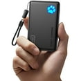 thumbnail image 1 of INIU 10,000mAh Portable Power Bank, 45W Slim Pro Battery Pack, Fast Charging with Attached USB C Cable, LED Indicator Lights, Compatible With iPhone 17/16 Samsung S25 Google etc, Black, 1 of 7