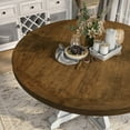 thumbnail image 6 of Furniture of America Muschamp Wood Dining Table in Antique White and Dark Oak, 6 of 11