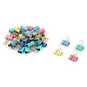 Home Office Metal Photo File Paper Mini Binder Clips Assorted Color, 40 Pieces