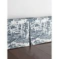 thumbnail image 3 of Beau Toile Blue Platform Bed Skirt Full 18" Drop, 3 of 4