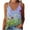 Multicolor, variant on Summer Women Tank Tops Plus Size V-Neck Sleeveless Color Printed Classic Pullover Blouse Shirt Spaghetti Straps Casual Loose Dressy Going Out Tops For Women