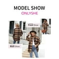 thumbnail image 4 of ONLYSHE Women Shacket Jacket Blouse with Pockets Flannel Plaid Top Shirt Coat Lapel Long Sleeve Tartan Outerwear, 4 of 7