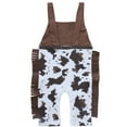 thumbnail image 2 of Kaerm 3pcs Baby Boys Cowboy Suspenders Overalls Hat and Handkerchief Outfits Sets Brown 90, 2 of 7