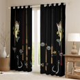 thumbnail image 2 of Feelyou Pike Fish Black Out Curtains, Rustic Fishing Curtains Pack of 2 (42x63 Each), 2 of 6