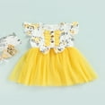 thumbnail image 2 of Girls Sweet Style Dress  Mesh Splicing Fly Sleeve Princess Skirt, 2 of 9