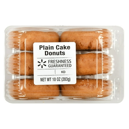 Freshness Guaranteed Plain Cake Donuts, 10 oz, 6 Count