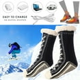 thumbnail image 4 of Ahabrexf Women's Wool Socks,Heated Long Tube Winter Footwear with Usb Temperature Control for Home and Sleep, 4 of 8
