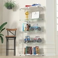 thumbnail image 6 of Holaki 64.5" 4-Shelf Case Glass Display Cabinet, Curio Cabinet Collection Display Case, Floor Standing Bookshelf for Living Room Bedroom Home Office, White, 6 of 13