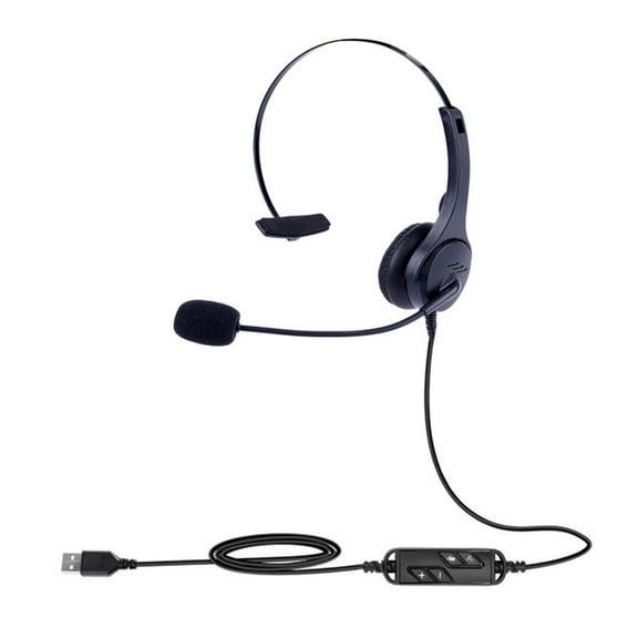 USB Headset for Customer Service Quick Mute Control 85% Background Noise Reduces