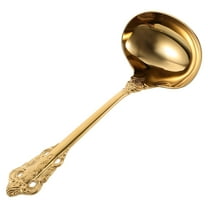 WHAMVOX Golden Stainless Steel Soup ladle for Kitchen Use Easy to Clean and Comfortable Grip 10.5 inches
