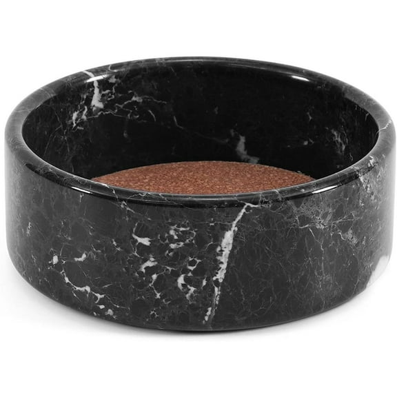 Radicaln Marble Wine Coasters for Wine Bottles 5.5" Black Handmade Elegant Wine Stone Bottle Holder & Wine Stand for Champagne & Liquor – Dining Table Protection & Bar Countertop