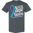 thumbnail image 3 of Inktastic Never Stop Fighting Suicide Prevention Awareness Ribbon T-Shirt, 3 of 5