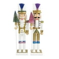 thumbnail image 3 of 2x Wooden Nutcracker Ornament Photo Props Kids Toys Decor Nutcracker Figures for, 3 of 9