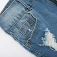 thumbnail image 4 of uublik Shorts Womens Ripped Pull On Super Soft with Pockets Denim Shorts Plus Size Blue, 4 of 4